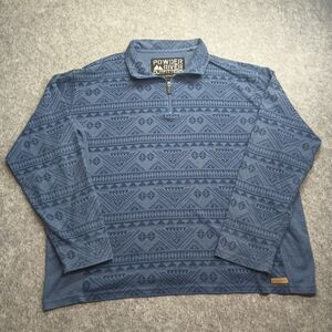 Powder River Outfitters Men's Heather Aztec Zipper Pullover XXL